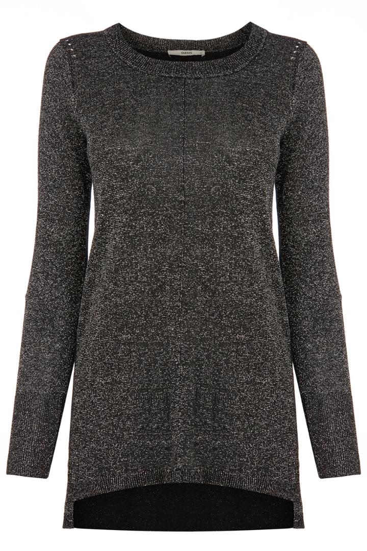 Oasis Lurex Split Hem Tunic