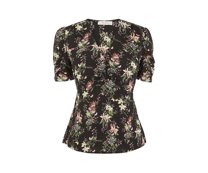Oasis Secret Garden Ruched Top