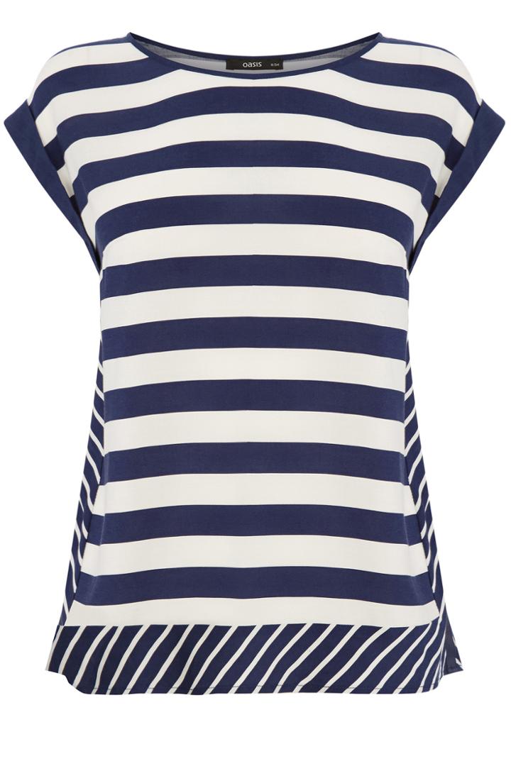 Oasis Stripe Viscose T-shirt