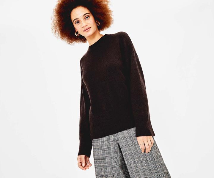 Oasis Kara Button Hem Jumper