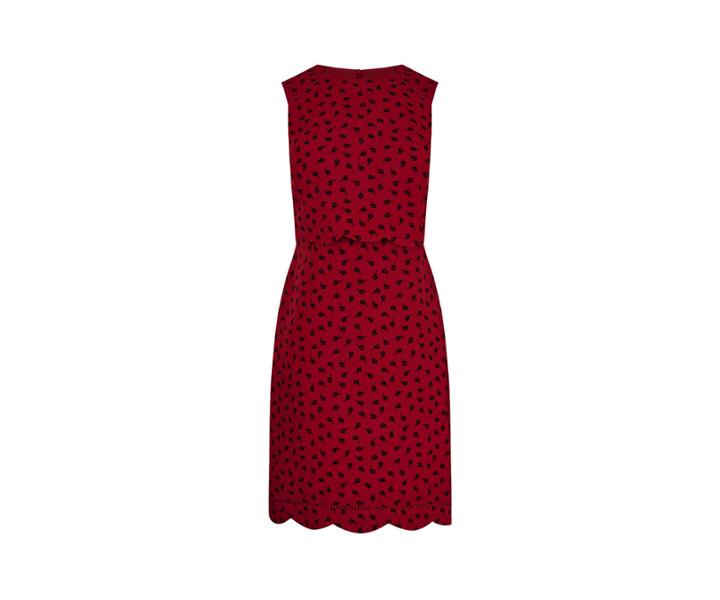 Oasis Long Ditsy Scallop Dress