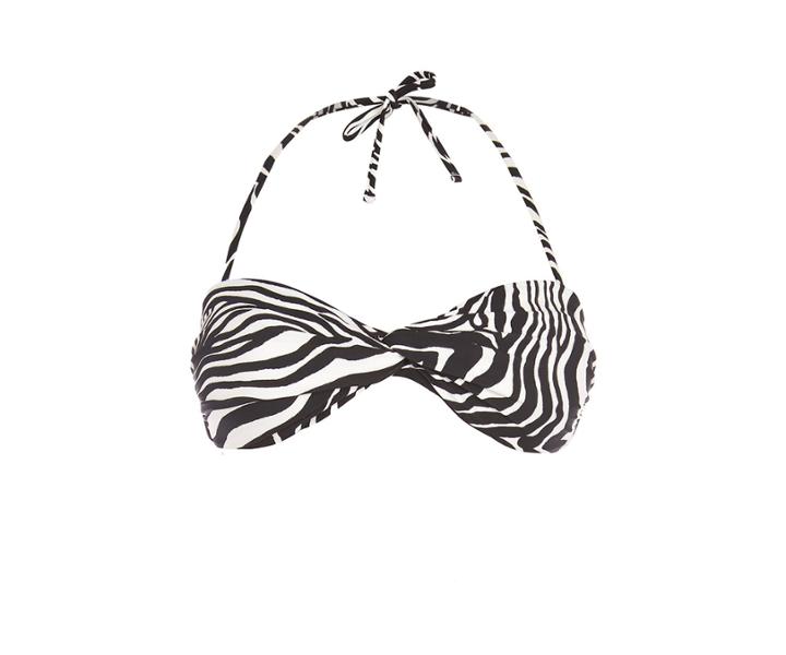 Oasis Zebra Print Bikini Top