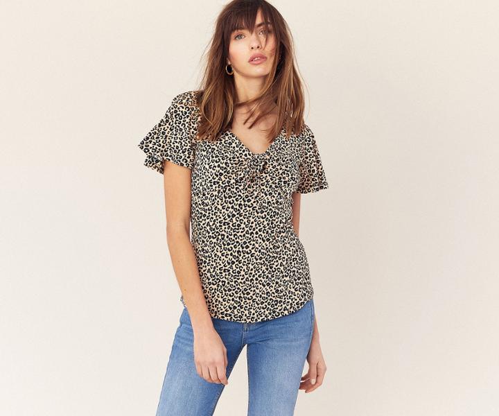 Oasis Juliette Leopard Top