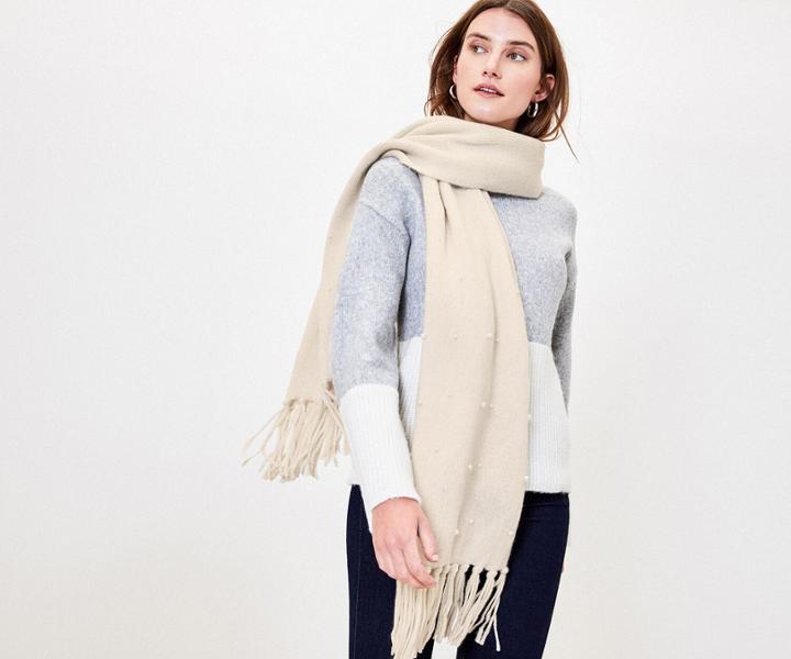 Oasis Pearl Embellished Scarf