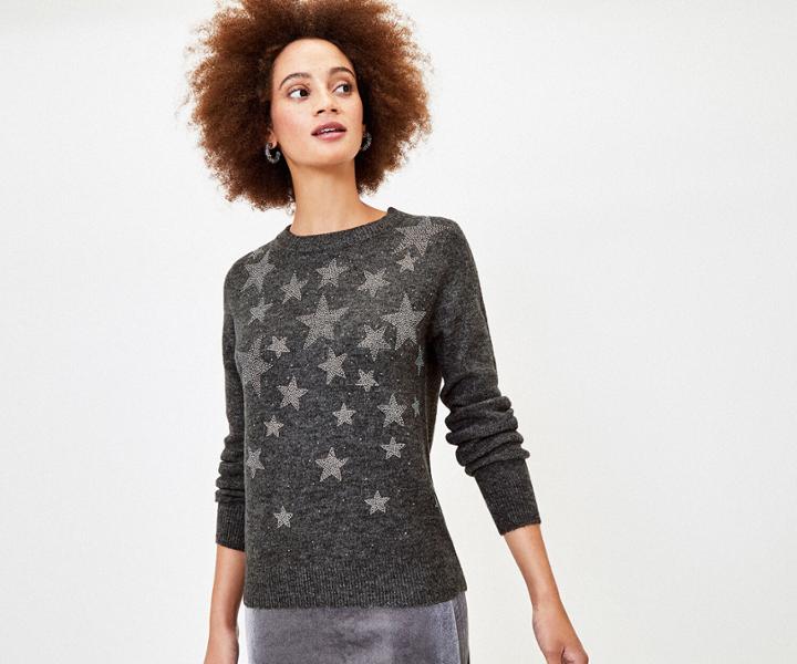 Oasis Star Embellished Jumper