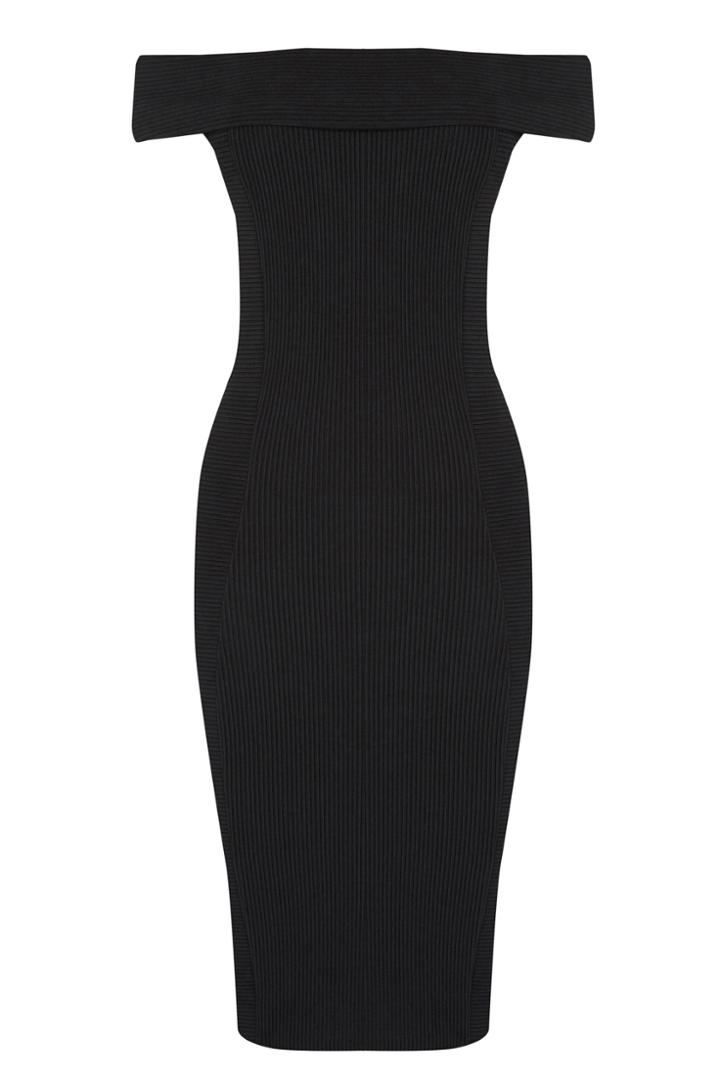 Oasis Bardot Ribbed Tube Dress