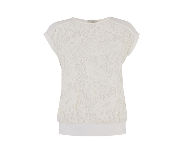 Oasis Button Back Lace Tee
