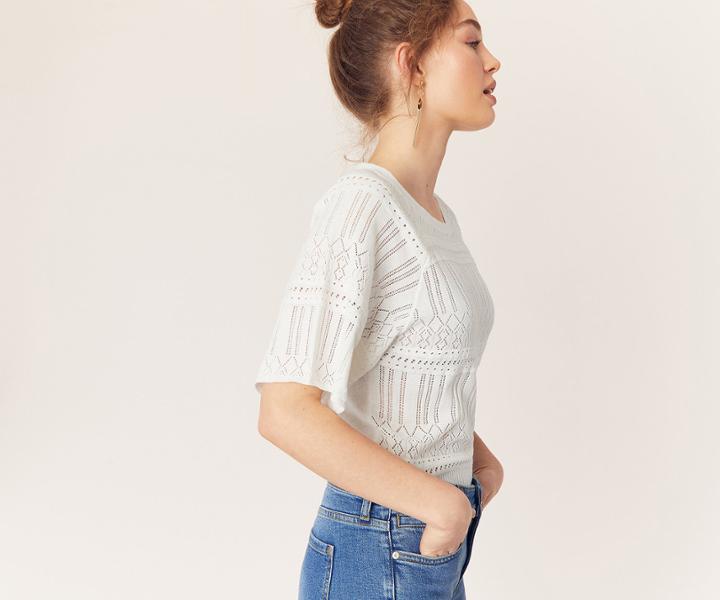 Oasis Peyton Pointelle Top