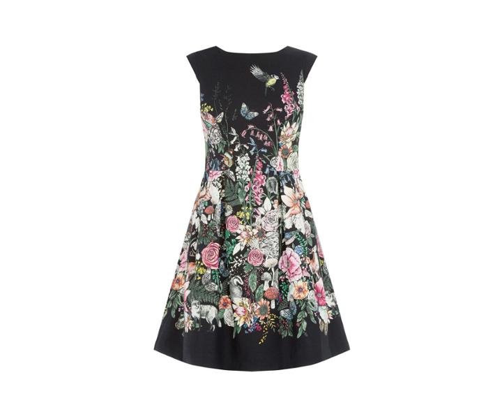 Oasis Forest Print Skater Dress
