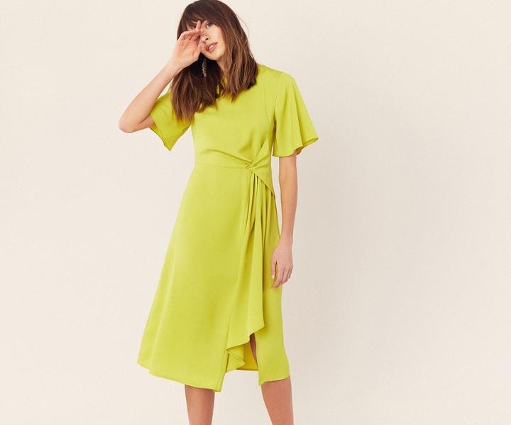 Oasis Twist Chiffon Midi Dress