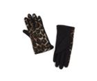 Oasis Leopard Fabric Gloves
