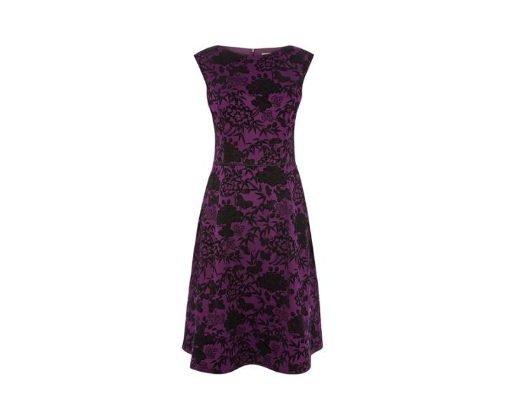 Oasis Long Flocked Skater Dress