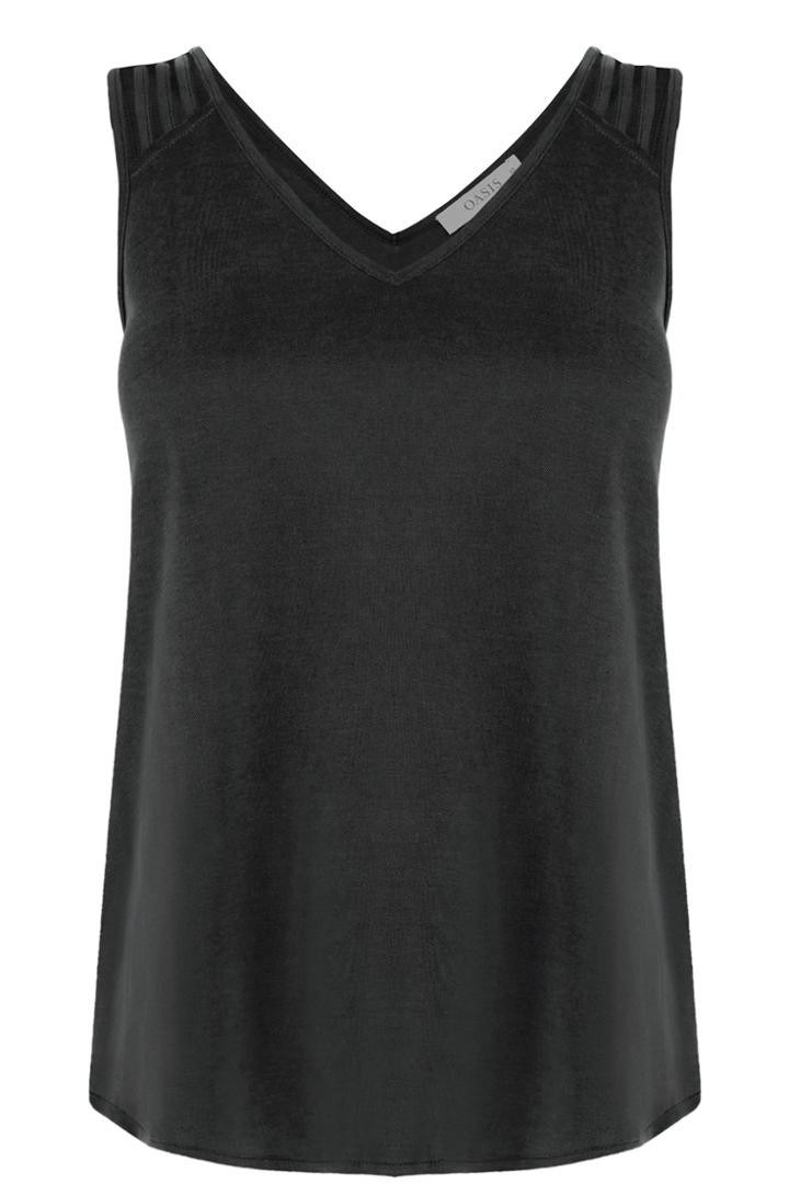 Oasis Textured Lattice Trim Vest