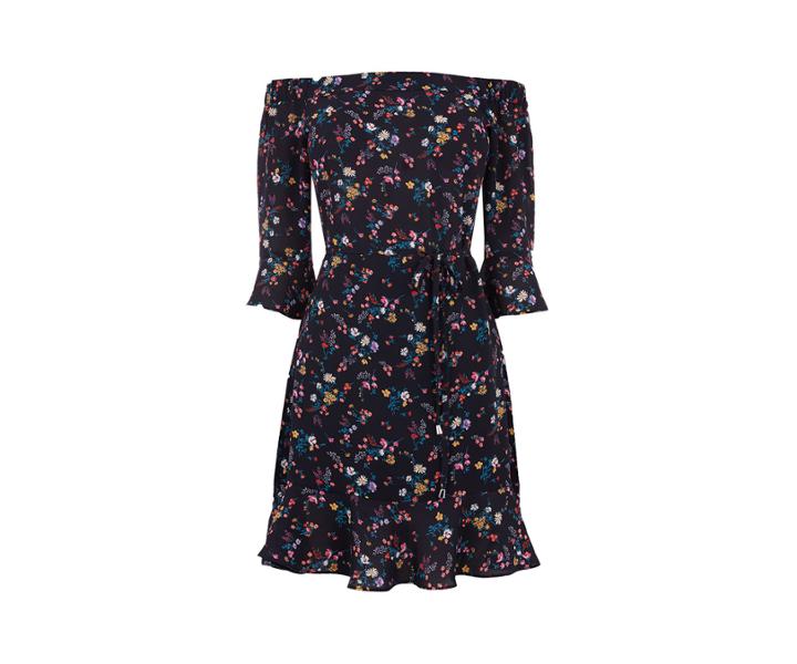 Oasis Ditsy Bardot Skater Dress
