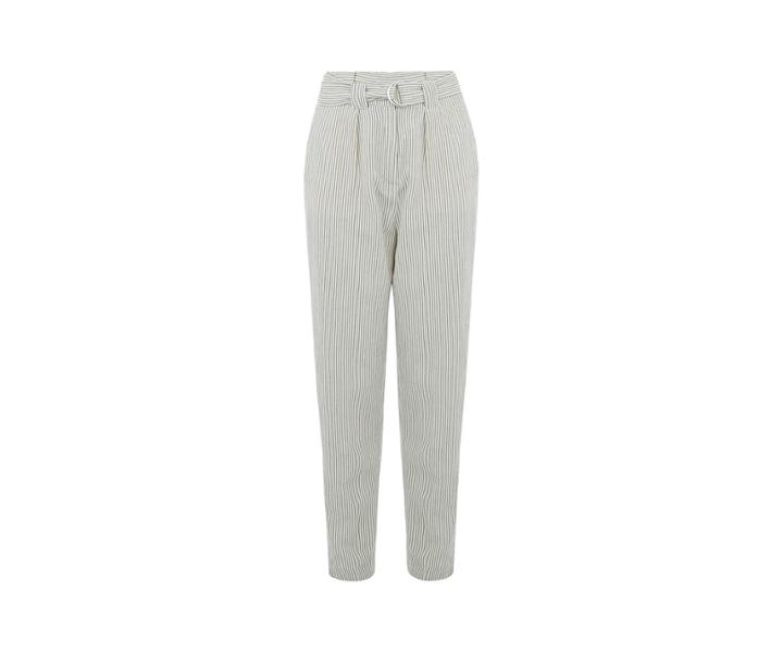 Oasis Pinstripe Linen Trousers