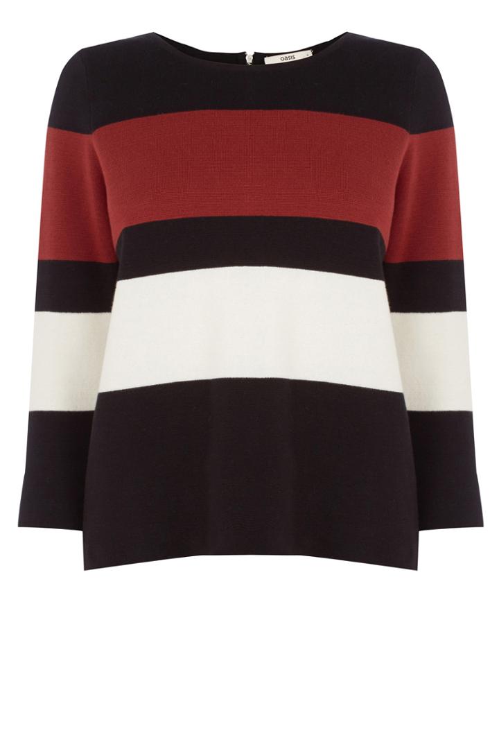 Oasis Colour Block Crop Knit