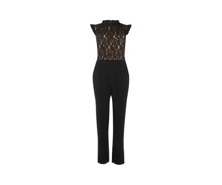 Oasis Ruffle Neck Lace Jumpsuit