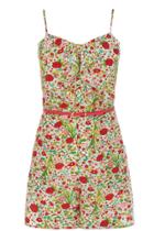 Oasis Summer Floral Ruffle Front Playsuit