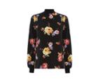 Oasis Floral High Neck Blouse
