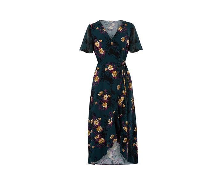Oasis Frieda Wrap Midi Dress