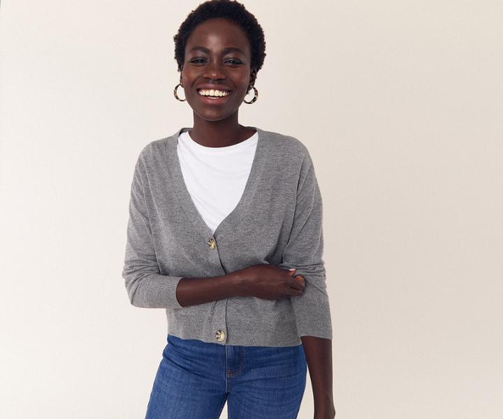 Oasis Bonnie Boxy Button Cardi