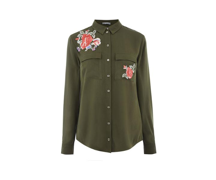 Oasis Embroidered Rose Shirt