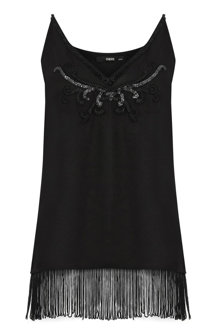 Oasis Embellished Fringe Cami