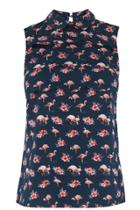 Oasis Flamingo Print Trim Shell