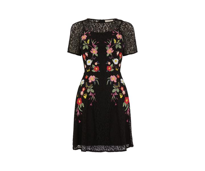 Oasis Embroidered Lace Skater Dress