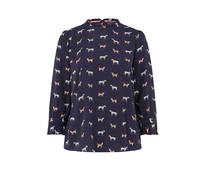 Oasis Curve Cat And Dog Print Top