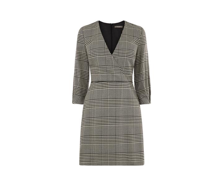 Oasis Check Wrap Shift Dress