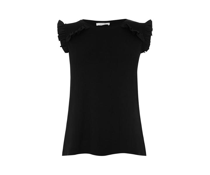 Oasis Ruffle Fitted Shell Top