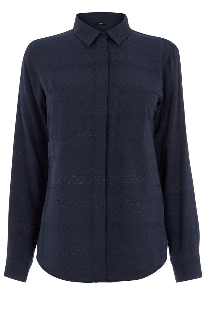 Oasis Textured Viscose Shirt