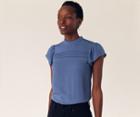 Oasis Lace Trim Pleated Top