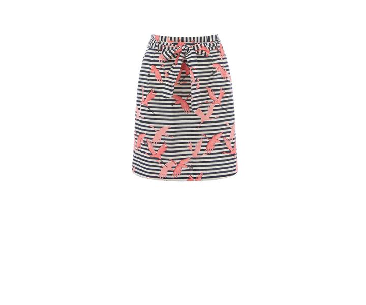 Oasis Flamingo Stripe Skirt