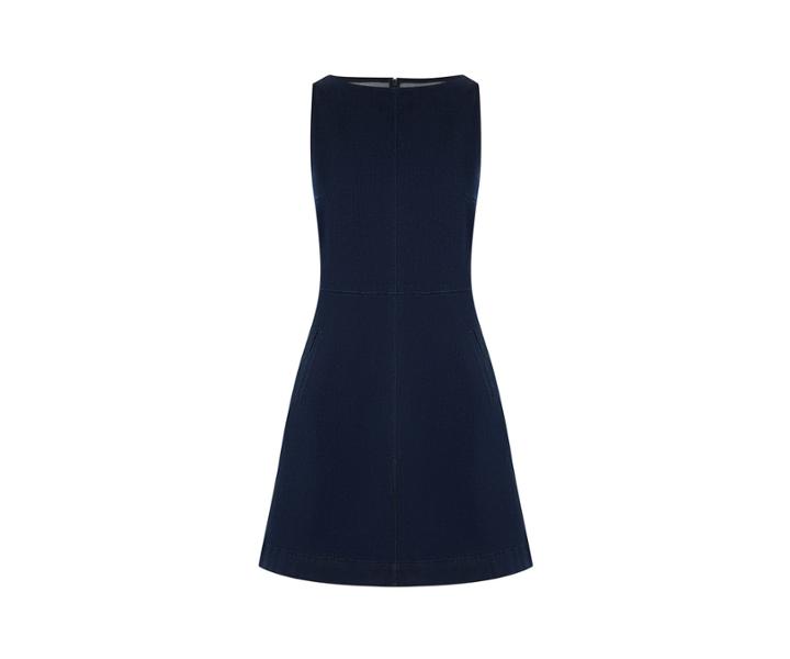 Oasis Denim Slash Neck Dress