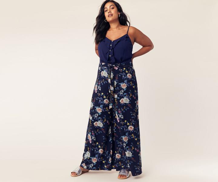 Oasis Curve Wide Leg Trousers