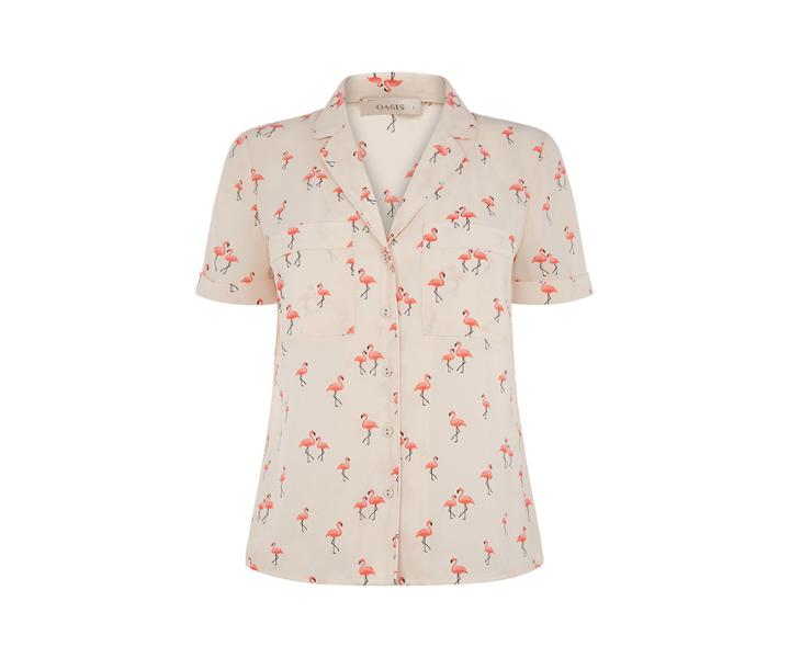 Oasis Flamingo Bowling Shirt