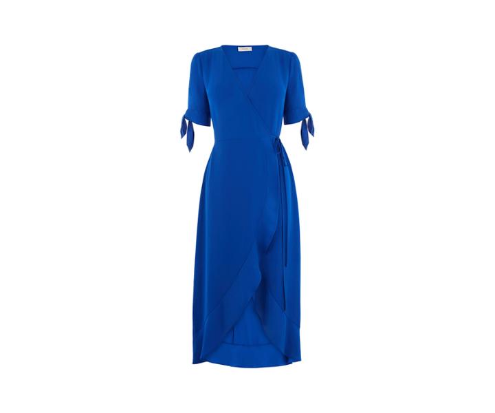 Oasis Plain Tie Sleeve Wrap Midi