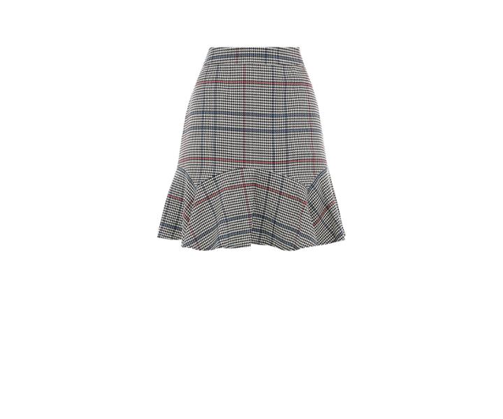 Oasis Flippy Mono Check Skirt