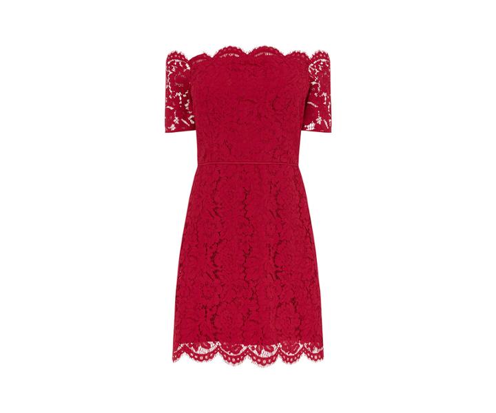 Oasis Lace Bardot Shift Dress