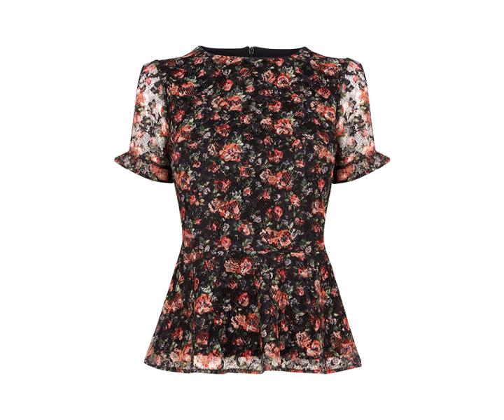 Oasis Mini Rose Peplum Top