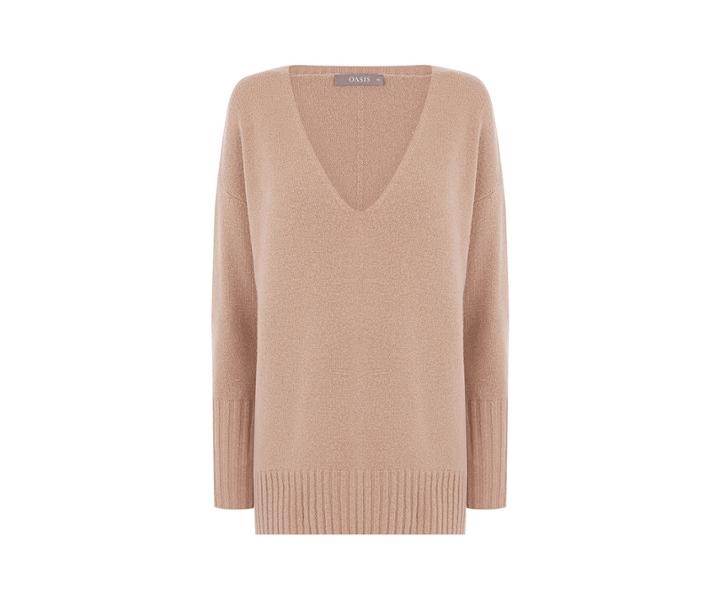 Oasis Raglan V Neck Knit