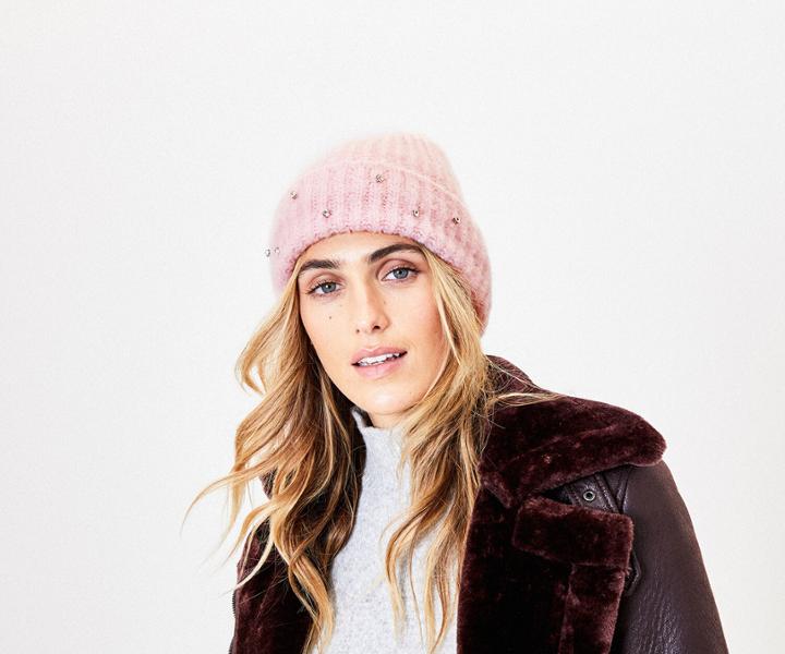 Oasis Jewel Ribbed Beanie