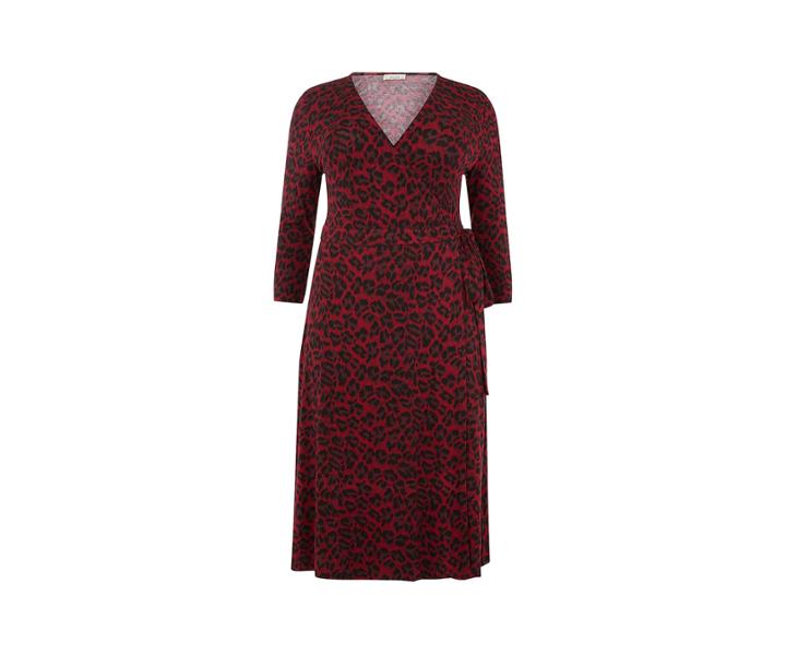 Oasis Curve Leopard Wrap Dress