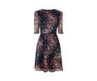 Oasis Printed Puff Sleeve Lace Dress