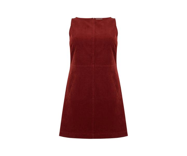 Oasis Curve Slash Neck Cord Dress