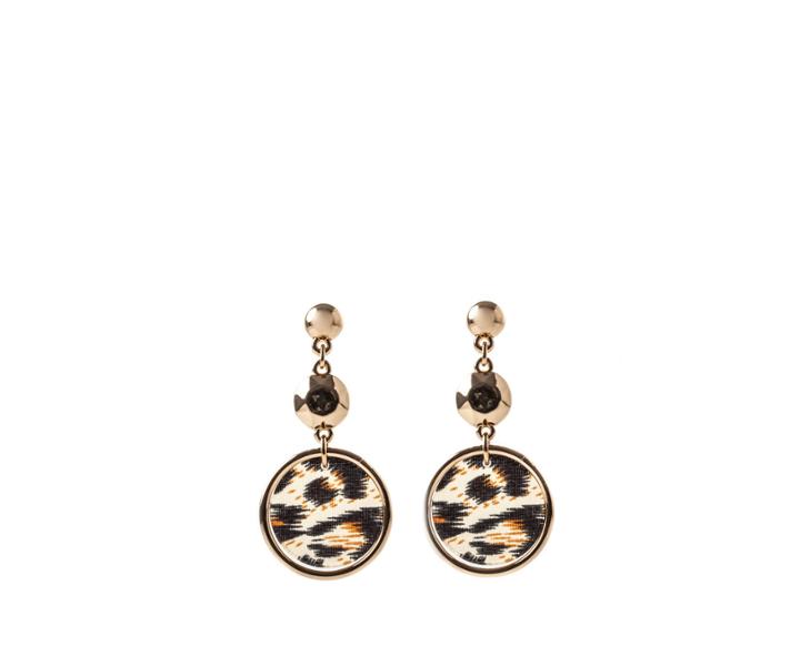 Oasis Leopard Circle Earrings