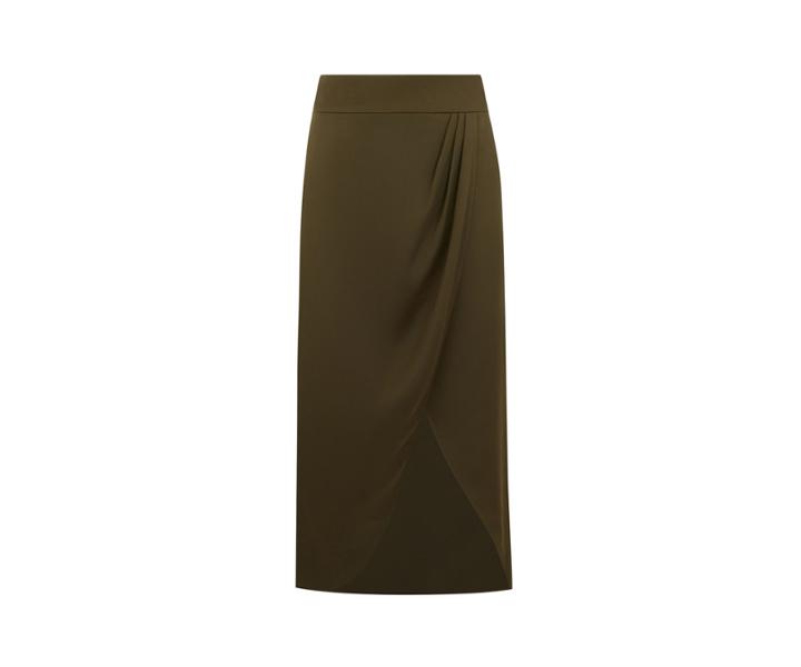 Oasis Satin Wrap Tie Side Skirt
