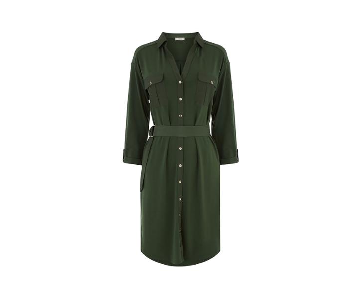 Oasis Utility Crepe Shirt Dress